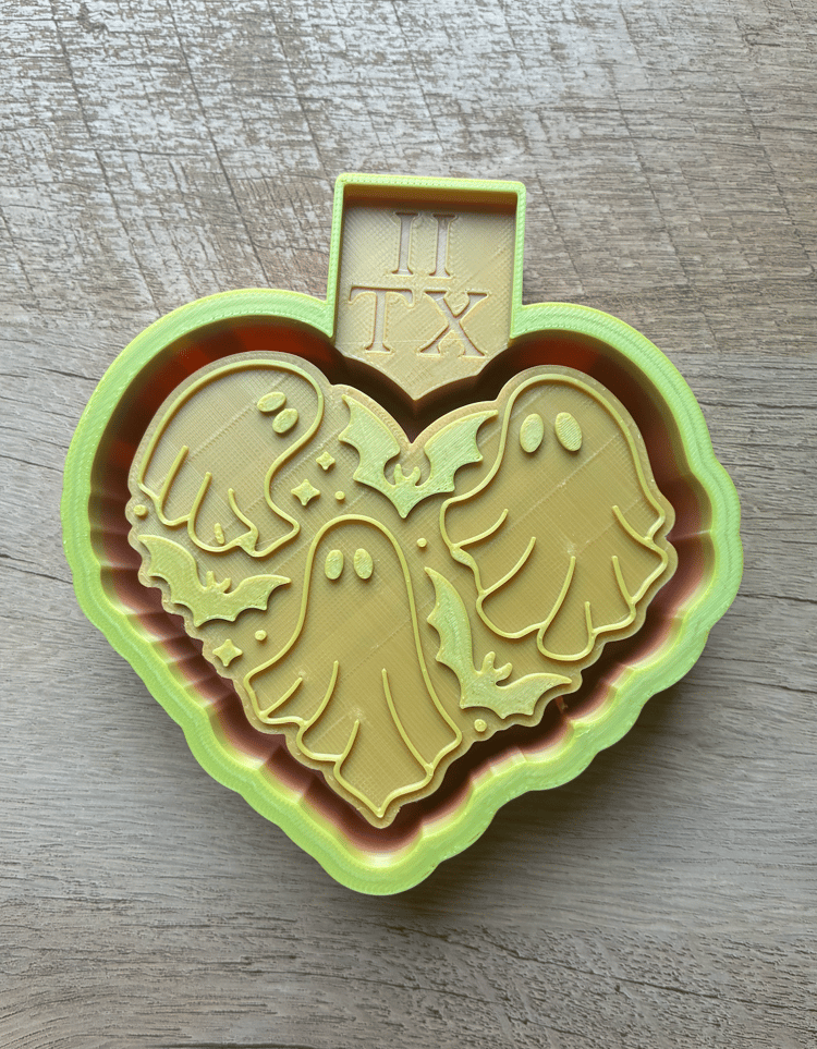 Heart Ghosts Freshie Mold