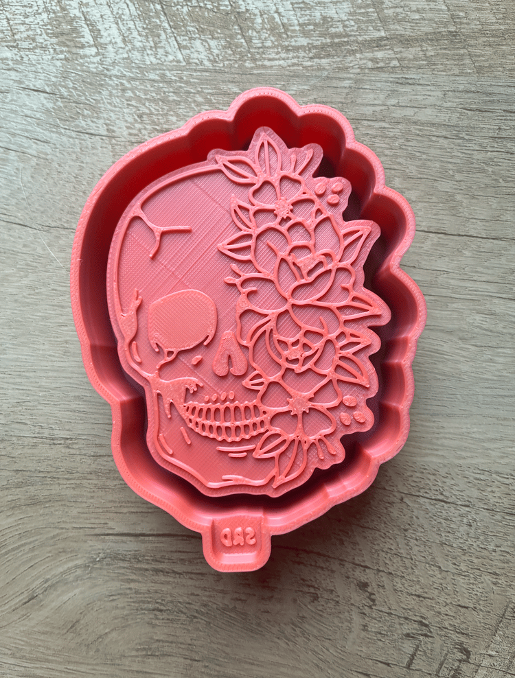 Skull Flower Freshie Mold